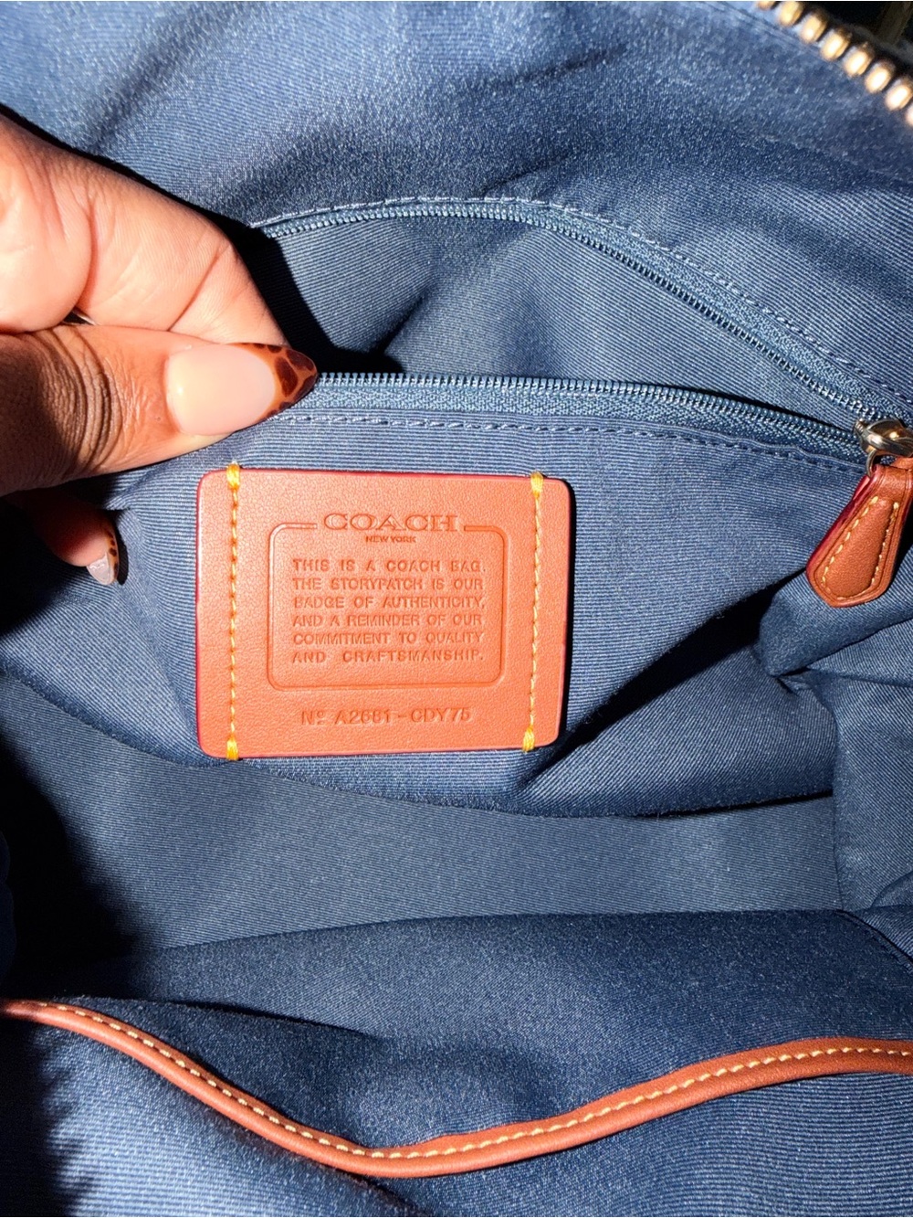 Coach Large denim Rowan - Picture 5 of 6